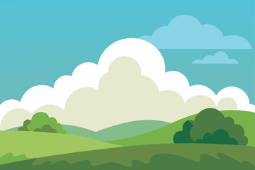 Fototapeta premium cloudy-sky-over-peaceful-landscape