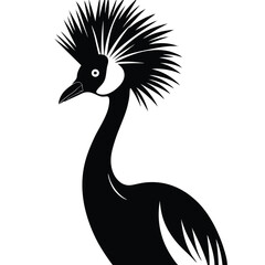 crowned crane vector animal