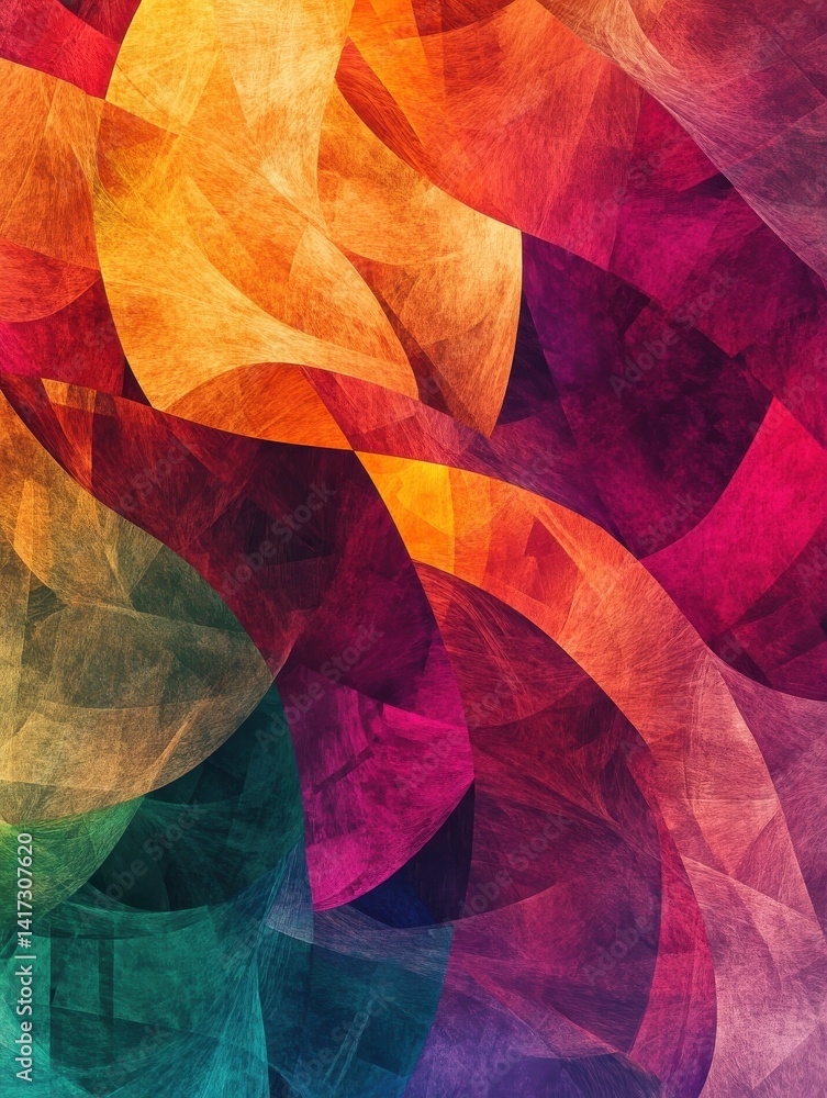 Poster imaginatory lush fractal texture generated image abstract background illustration