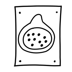 set of fruit and vegetable vector icons with line icons