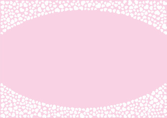 ハート柄の背景 桃色系の単色 白抜き ハート