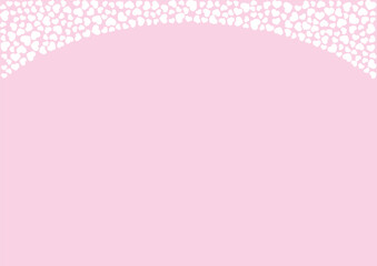 ハート柄の背景 桃色系の単色 白抜き ハート