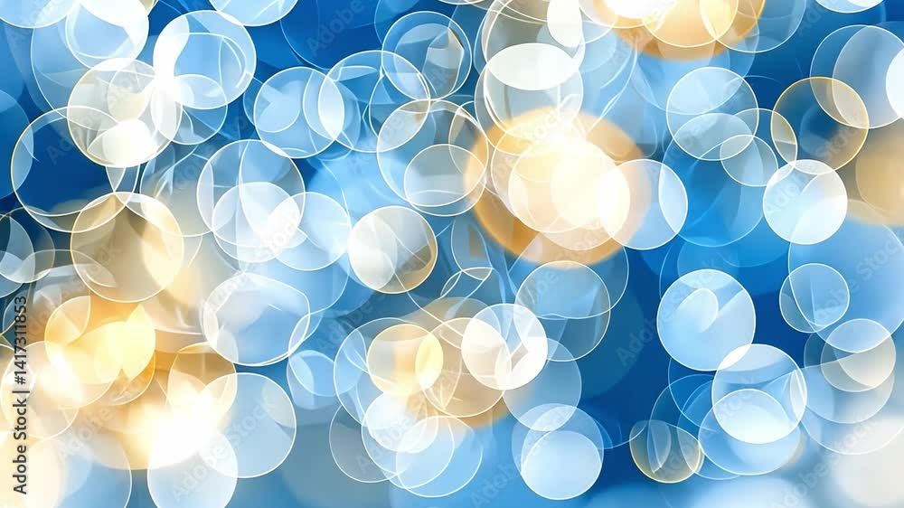 Poster abstract bokeh lights: an enchanting abstract of bokeh lights with a spectrum of soft blues, whites,