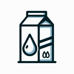 3D vector illustration of a milk and water bottle with box and container design elements
