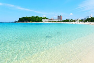 南紀白浜、白良浜。和歌山、日本。5月下旬。