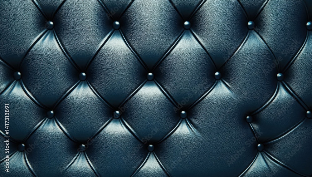Aufkleber close-up of a high-resolution blue leather texture on a gradient background, showcasing intricate de