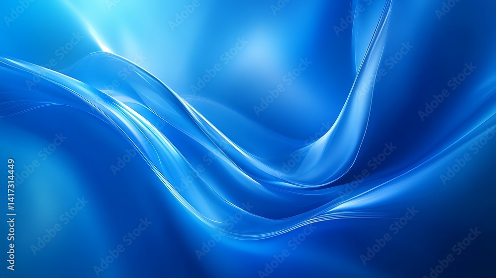 Fototapete elegant blue wave abstract background with dynamic swirls and gradient colors