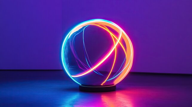 neon lights abstract background 