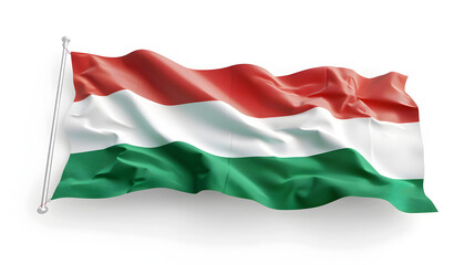 High-quality Hungary flag isolated on white background for graphic design projects