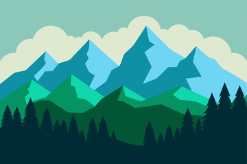 mountain-range-with-forest-in-foreground