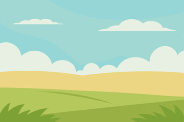 landscape with mountains and blue sky