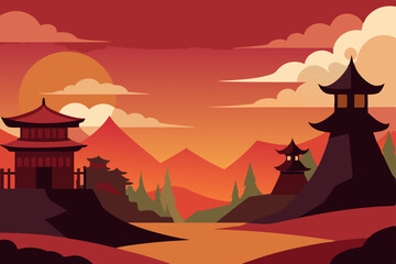 vector illustration of a landscape