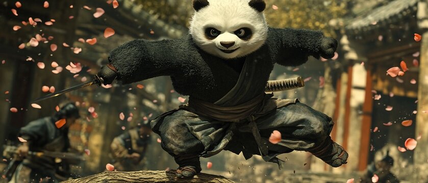 Panda Warrior in Action