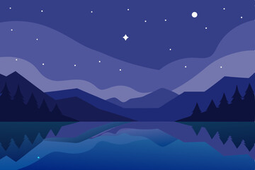 winter landscape with mountains