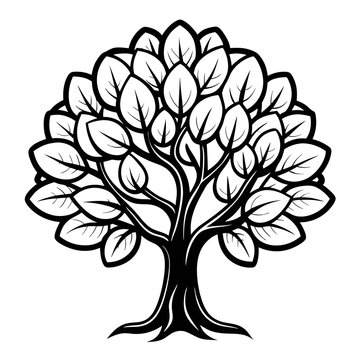 recommend clip art:  Stylish Almond Tree Design on White Background