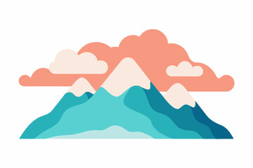 vector illustration of mountain landscape