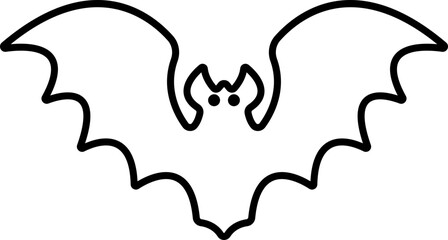 Bat icon isolated on transparent background fly bat sign symbol vector for apps or website animal design line