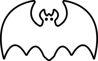 Bat icon isolated on transparent background fly bat sign symbol vector for apps or website animal design line