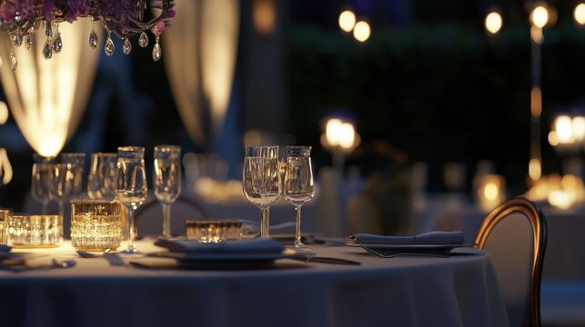 Table Setup for an elegant gala event