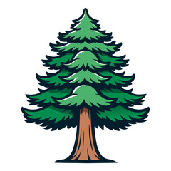  Austrian Pine Tree Bold Design Illustration