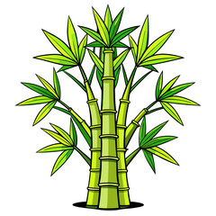 Naklejka premium Creative Bamboo Tree Vector Design