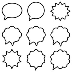 Fototapeta premium Simple Speech Bubbles and Explosions