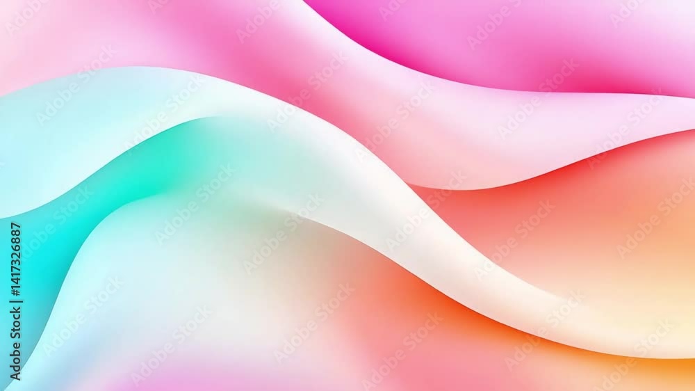 Poster abstract color symphony: an artistic visual of flowing vibrant pastel hues, creating a mesmerizing d