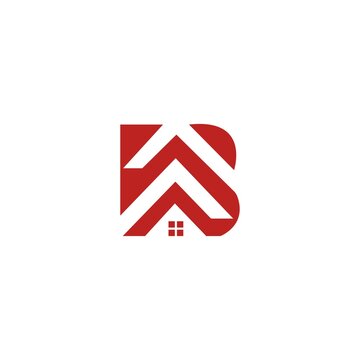 B real estate vector logo template design
