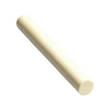 A light cream-colored, long, cylindrical object, likely a component for industrial or construction use.