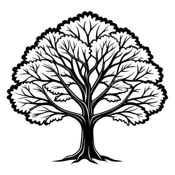 black and white tree silhouette clip art preview