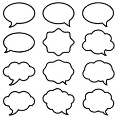 Set of various speech bubbles