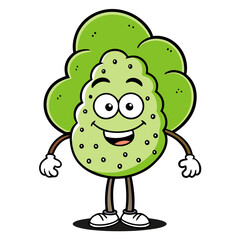  Stylish Cucumber Tree Design on White Background