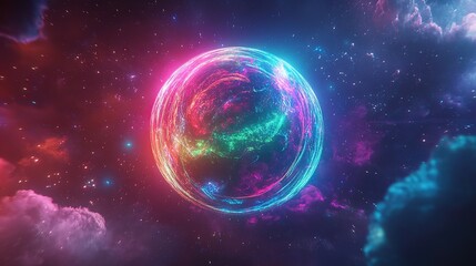 neon lights abstract background 