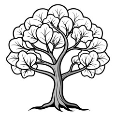 Obraz premium Stylish Dogwood Tree Vector Design