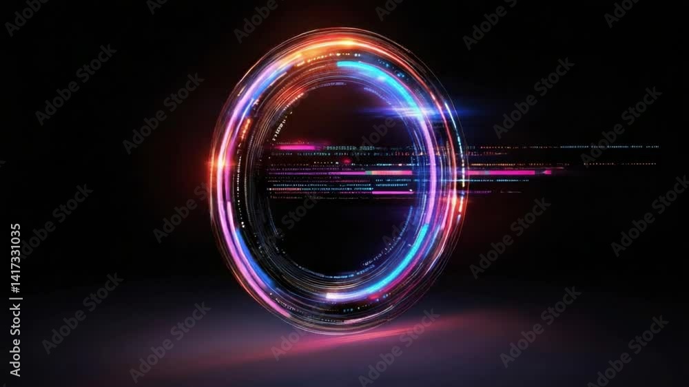Poster chromatic luminescence: a captivating display of light, colors, and textures coalesces into a dynami