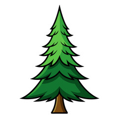  Creative Fir Tree Illustration on Clean Canvas