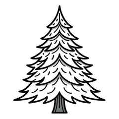  Striking Fir Tree Artwork on White