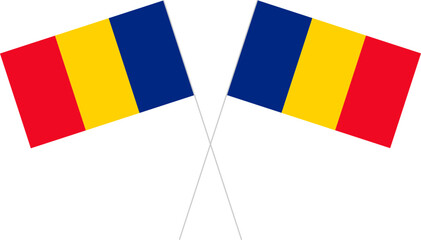 Romania Map And Flag Design Vector