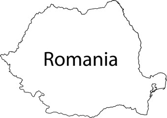 Romania Map And Flag Design Vector