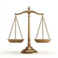 Golden Scales of Justice Symbolizing Fairness and Legal Balance
