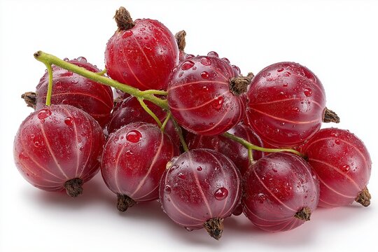 画材 Gooseberry Green gooseberry with half isolated on white background with