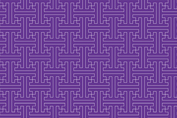 幾何学的な和柄パターン「綾織」が整然と並ぶシームレスな背景素材｜幾何学,和柄,パターン,背景,連続模様,紫色,直線,シームレス,イラスト	