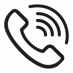 Ringing phone simple icon . Smartphone ringing. Phone sign, phone icon , Telephone call sign, Contact us, Vector illustration