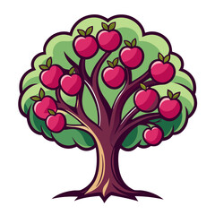  Vivid Plum Tree Illustration © Asif Al Akram