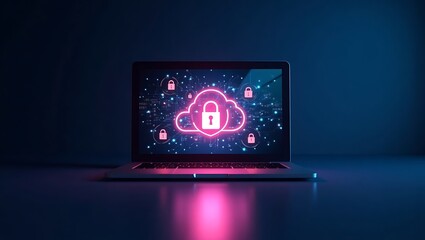 Glowing futuristic box abstract design