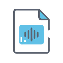 MP3 File Icon Representing Compressed Digital Audio Format for Music and Sound Playback