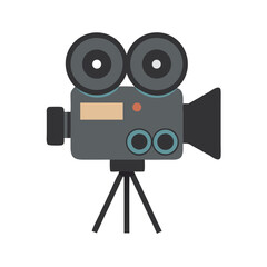 Vintage Film Camera Icon Representing Classic Photography and Cinematic History