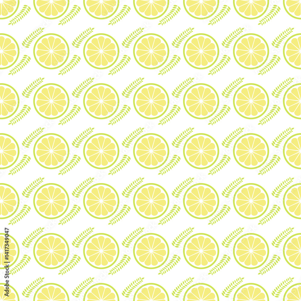 Poster tile images-this is a seamless vector pattern with yellow flowers and circles, evoking a fresh and j