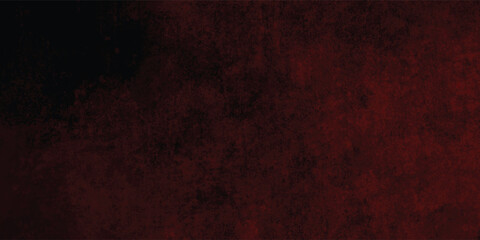 Deep Red Grunge Wall with Black Smudges and Texture Cracks

