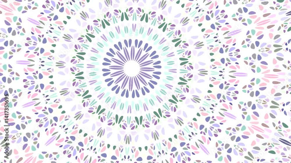Poster geometrical dynamic circular ornament background - seamless loop animation